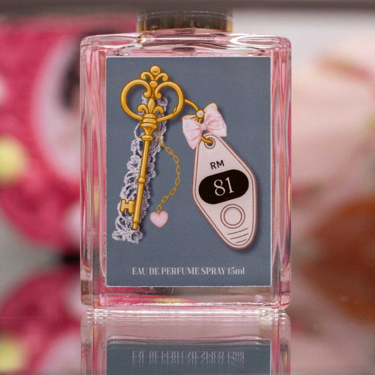 Room 81 Eau de Parfum spray bottle 15ml bold seductive fragrance designed to command attention by The Valley Dolls